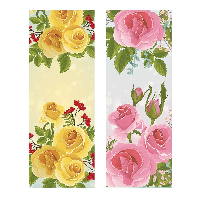 Natural Rubber And Suede Fold Print Personalized Custom Yoga Mats