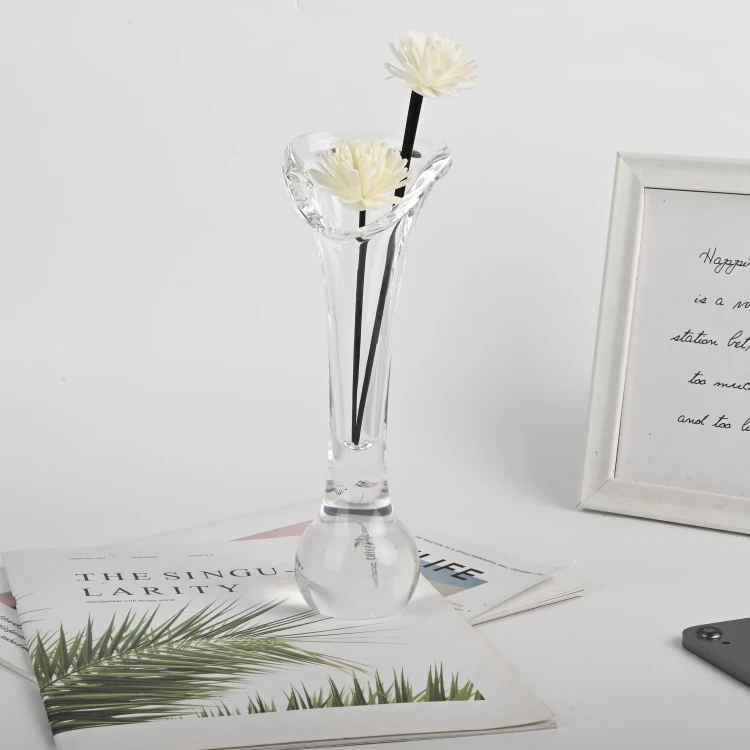 High Quality Vintage Acrylic Lucite Wedding Vase Hotel Home Decoration Transparent Flower