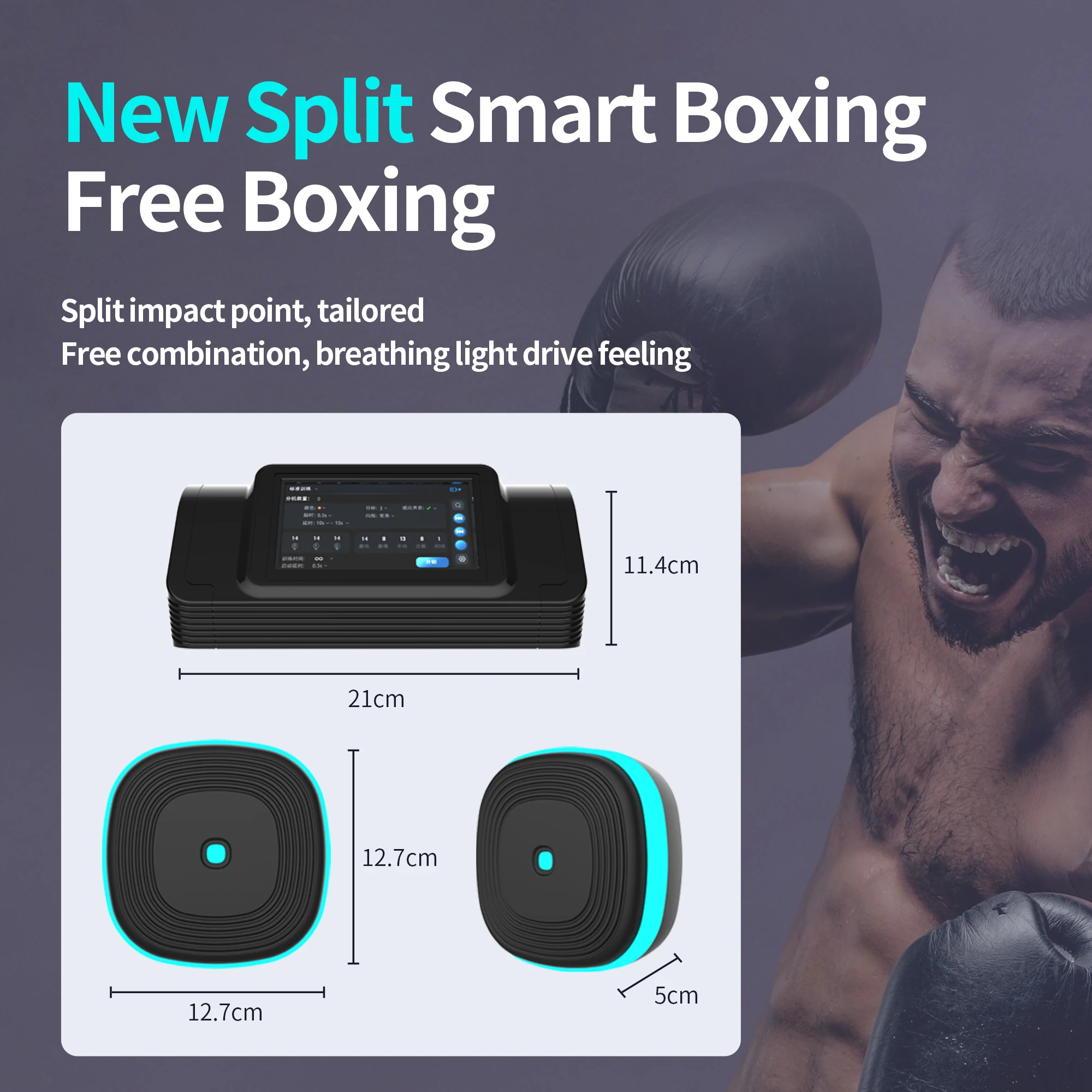 GORDON OEM Split Type New StyleWall Mounted Smart Boxing Wall Target Punching Bag Home Workout Equipment Music Boxing Machine
