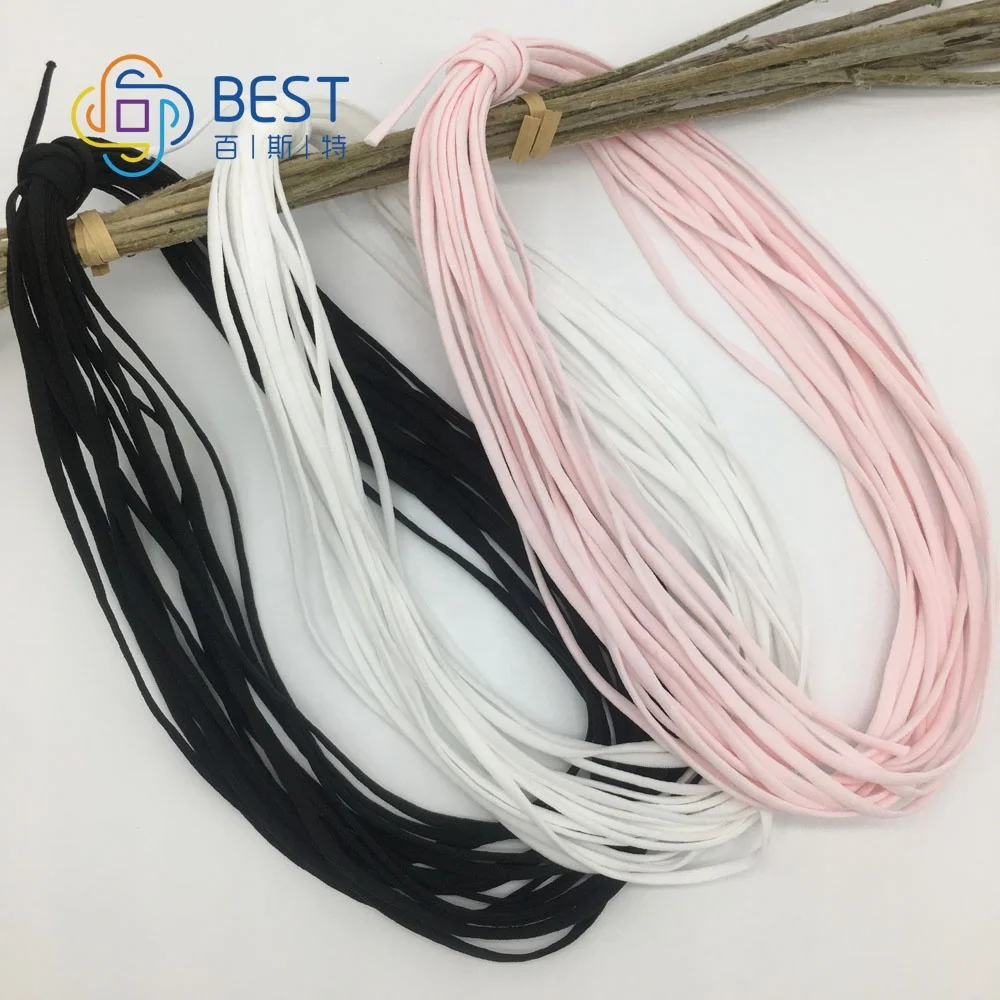 Flat earloop ear elastic from 3mm-5mm Nylon/polyester raw materials