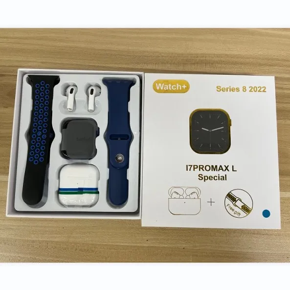 New Hot Sale Item Smart Watch with Headset 1.73inch Big Screen i7 Pro Max L Smart watch with Earbuds