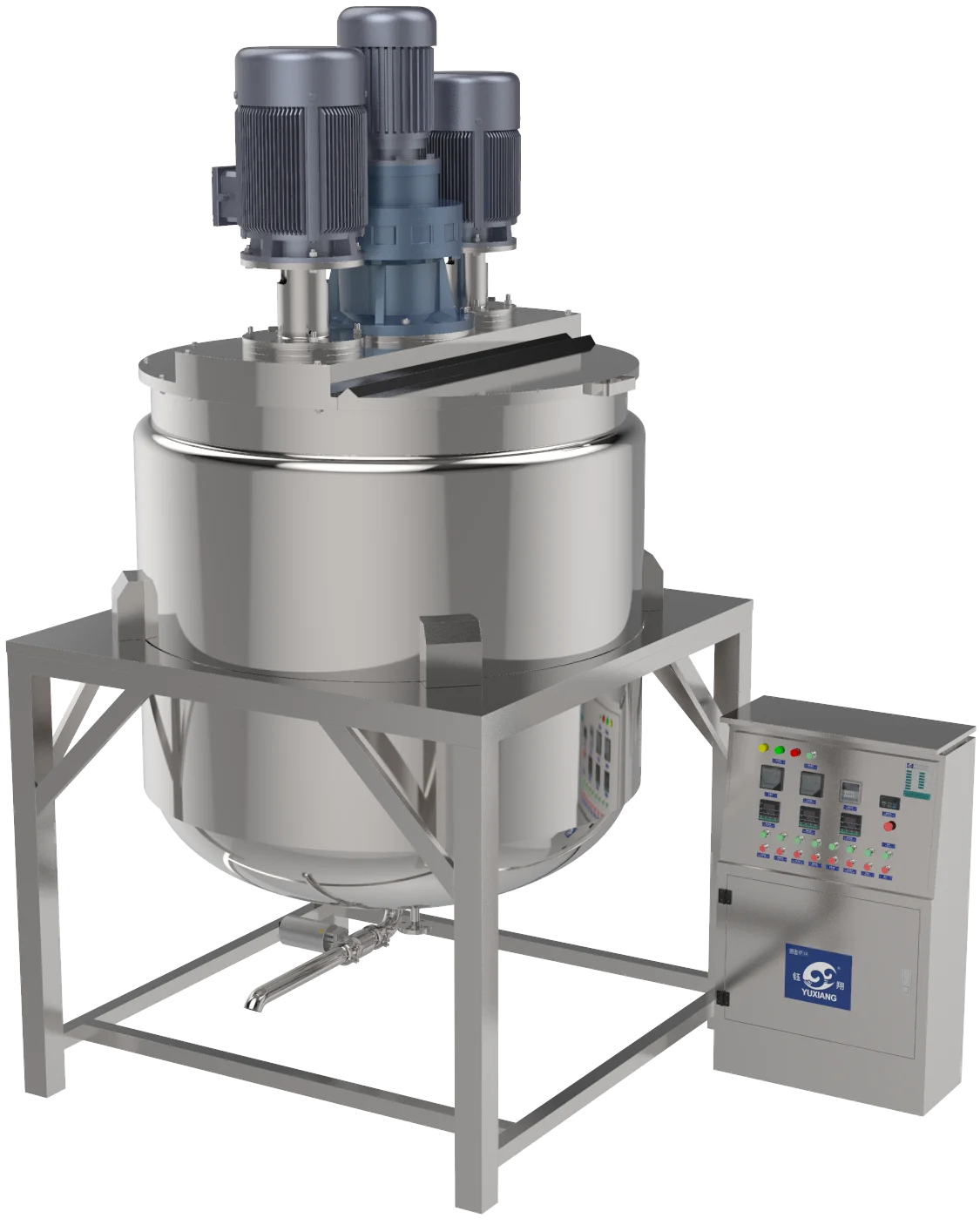 GMP Quality Industrial Stainless Steel Jacket Mixer Industrial Homogenizing Blender Commercial Mixer