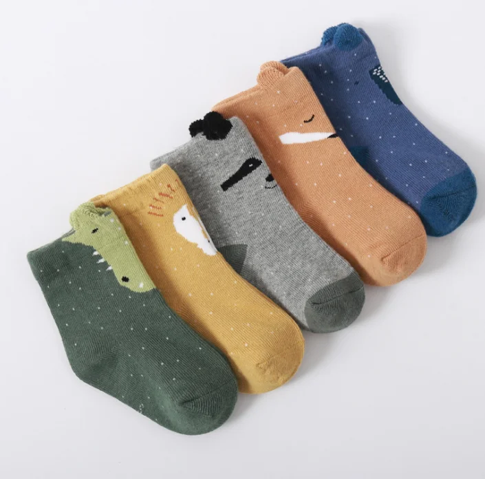 Factory Direct Sale Cotton Cartoon autumn winter Toddler Children Socks Gift Set Cute Animal Infant Baby Socks