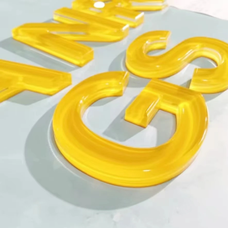 Wholesale acrylic letters Transparent acrylic 3d logo crystal acrylic signs