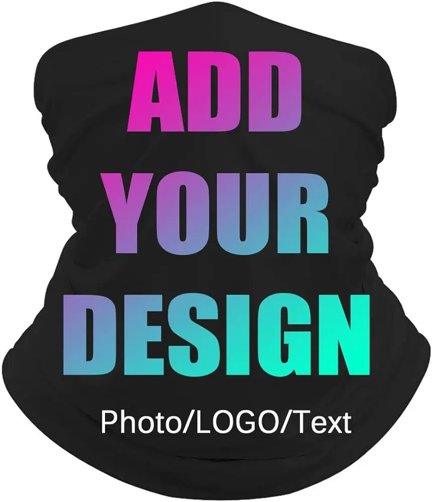 Custom Print Logo Neck Gaiter Seamless Bandanas For Sublimation Multifunctional Face Mask Solid Color Tube Bandana