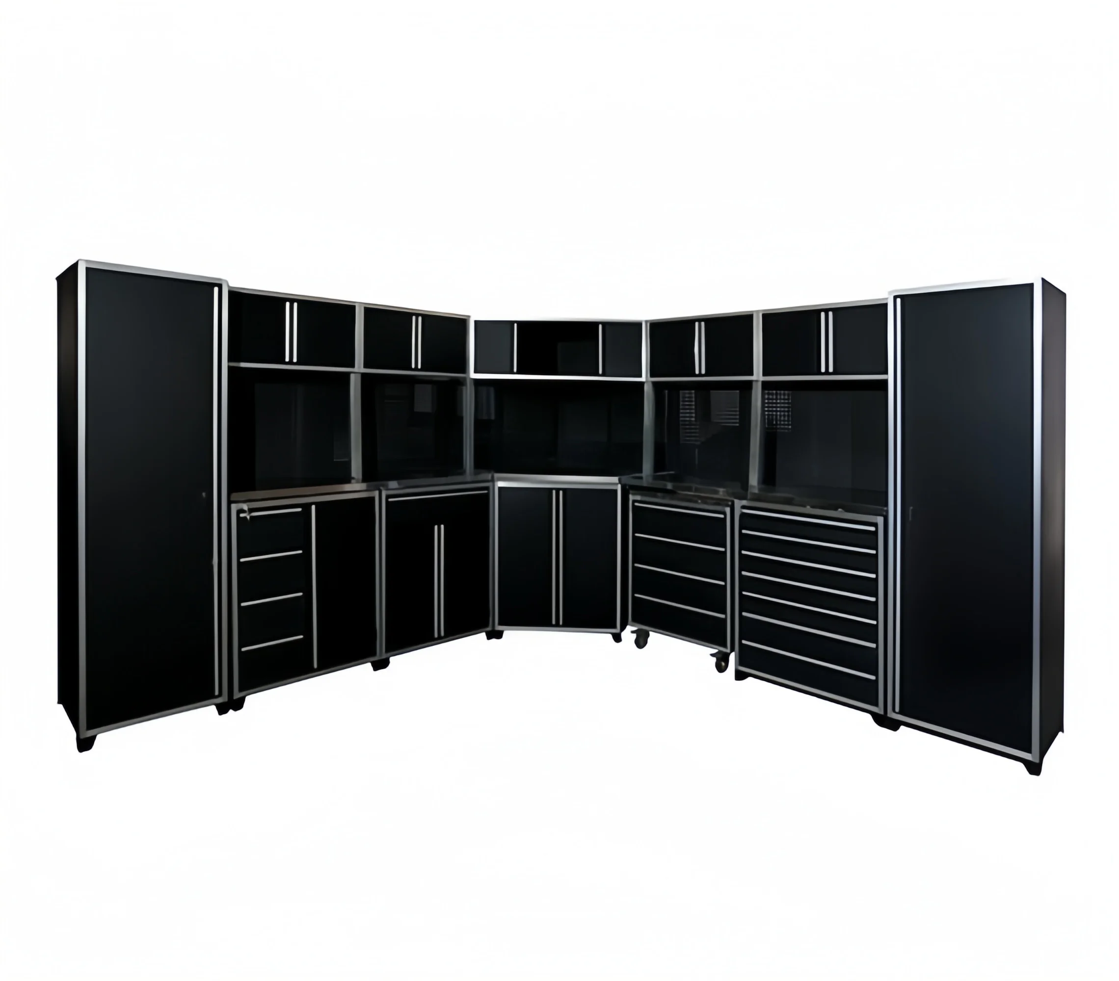 Steel car repair garage cabinets and storage workshop tool storage cabinet metal modular wall garage cabinet system