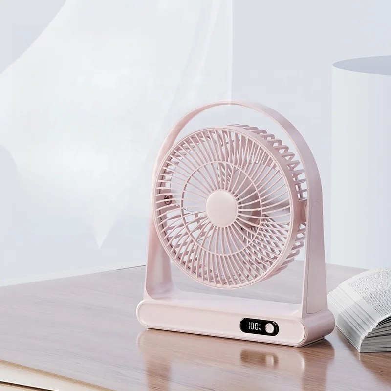 Portable Mini Desk Fan Battery Fans Mini Desktop USB Small Rechargeable Fan