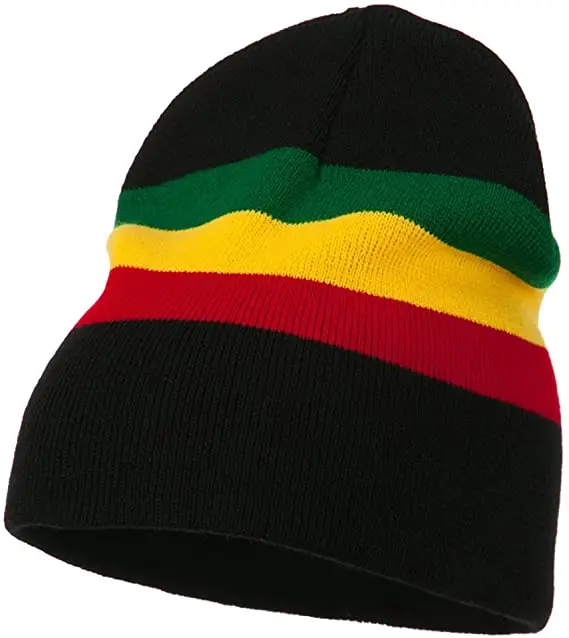 
100% fashion acrylic Rastafarian Rasta Beanie Strings Beanie Hippie Jamaican Winter Ear Flap hat 