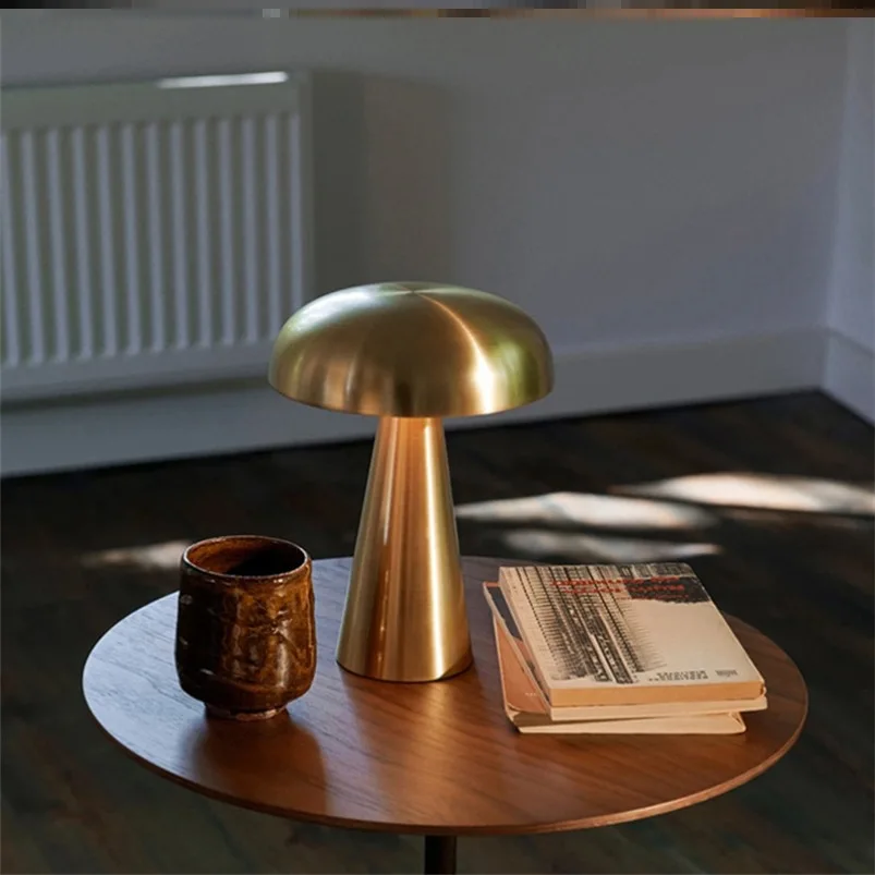 Luxury Mushroom Lamp LED Bar Table Lamp Hotel Cafe Bedroom Bedside Lamp USB Charging Night Light