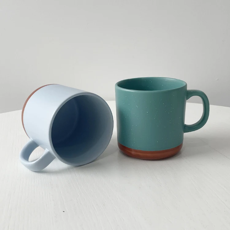 Unglazed Base Coffee Mug Cup With Handle