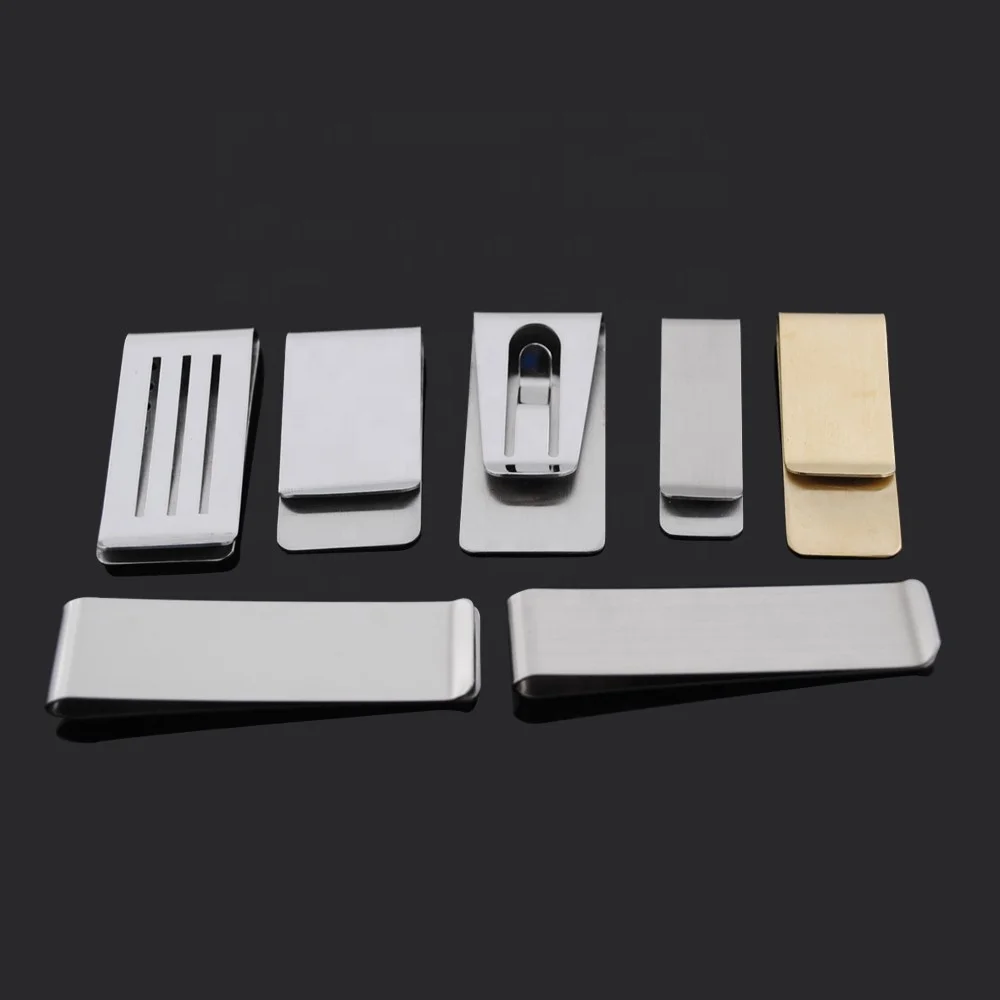 
Blank silver Stainless Steel Money clip with free laser engraving 