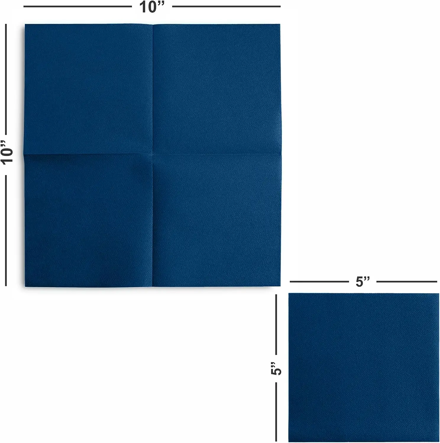 Dark Blue Linen Paper Beverage Cocktail Custom Paper Napkins Serviettes