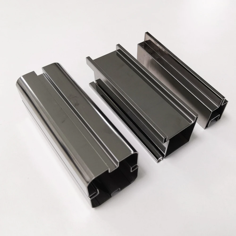 
shopping center metal profile 8k mirror finish stainless steel home door frame and window frame 