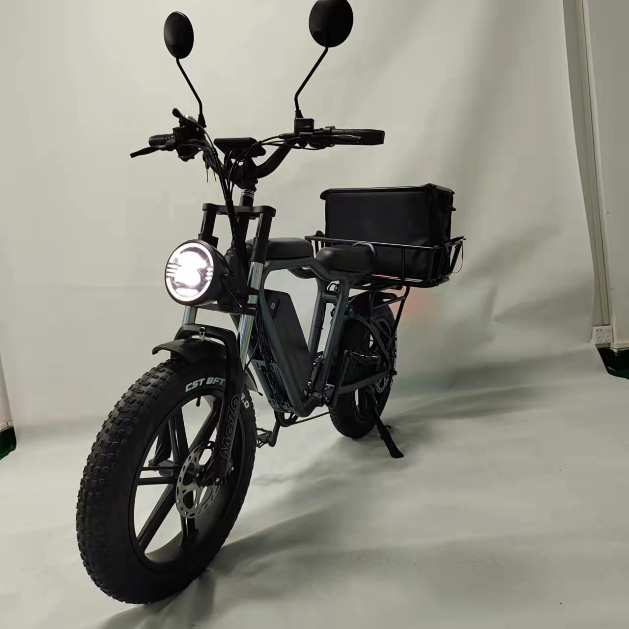 Family Cargo bike 750w motor 16ah48v battery 55km/h fast electric bicycle full suspension hydraulic brake  Fat bike electric