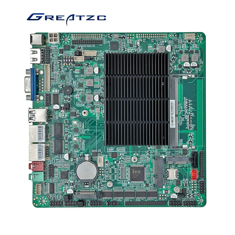 ZC-ITX6412 J6412 CPU x86 single board computer 2 LAN Ports Fanless LVDS x86 single board computer