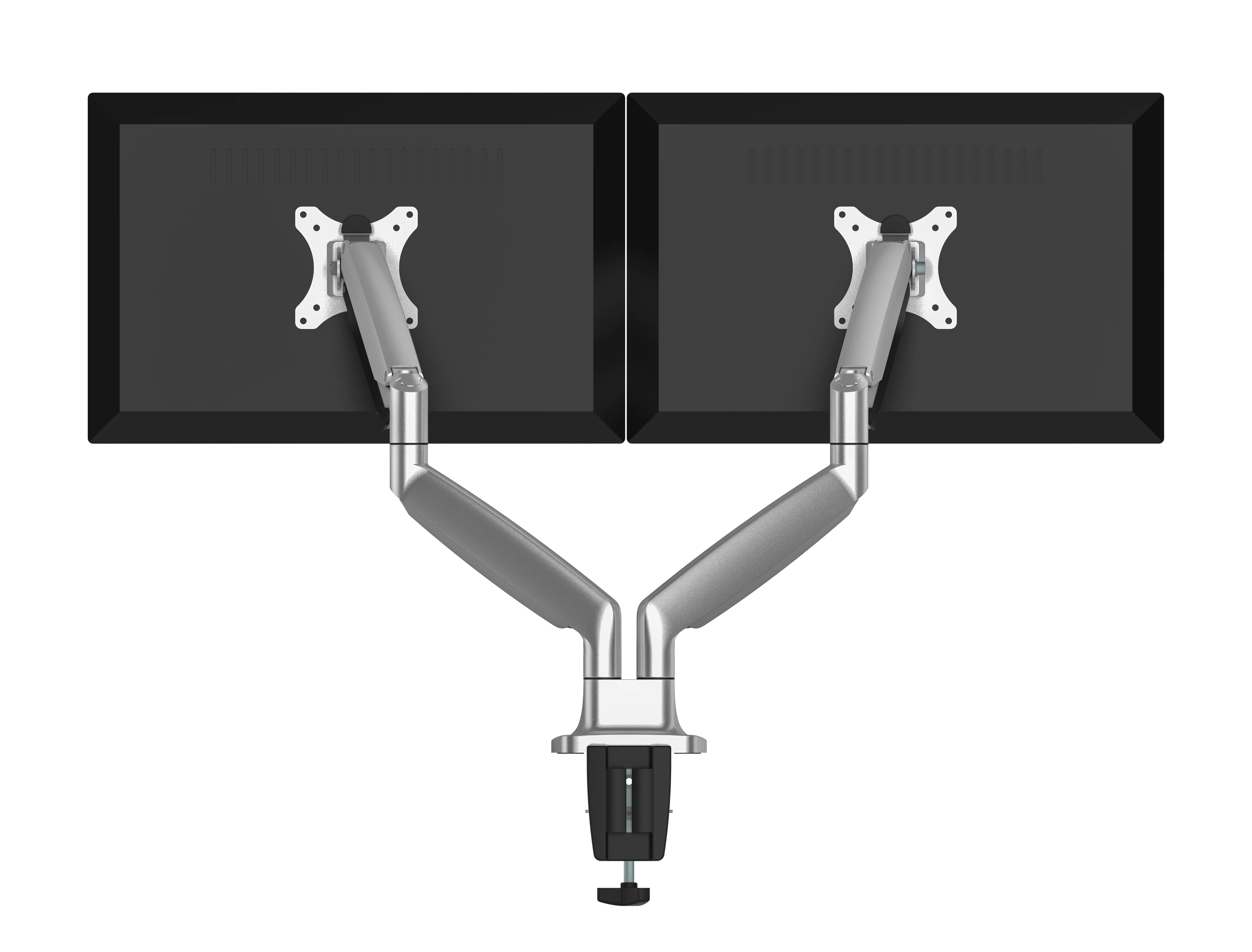 High Quality Adjustable Ergonomics  Aluminum Gas Spring Double Monitor Arm