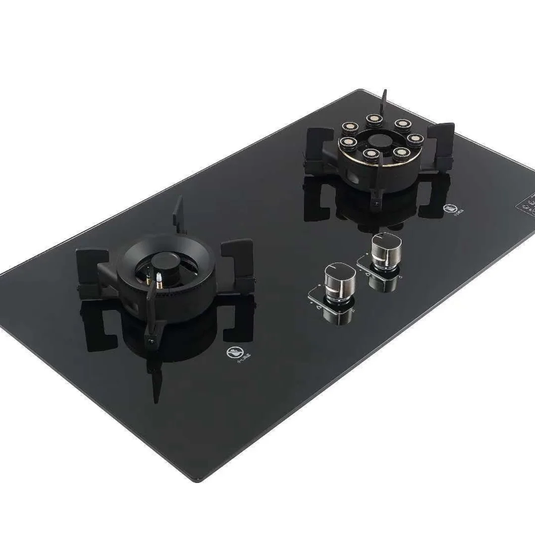 New Electric Ignition Household Stainless Steel Double Burner Gas Stove