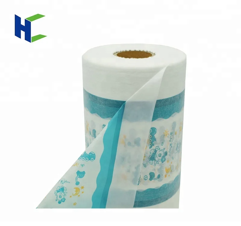 Soft moisture proof PE backsheet film printed lamination film laminated nonwoven film for baby diapers