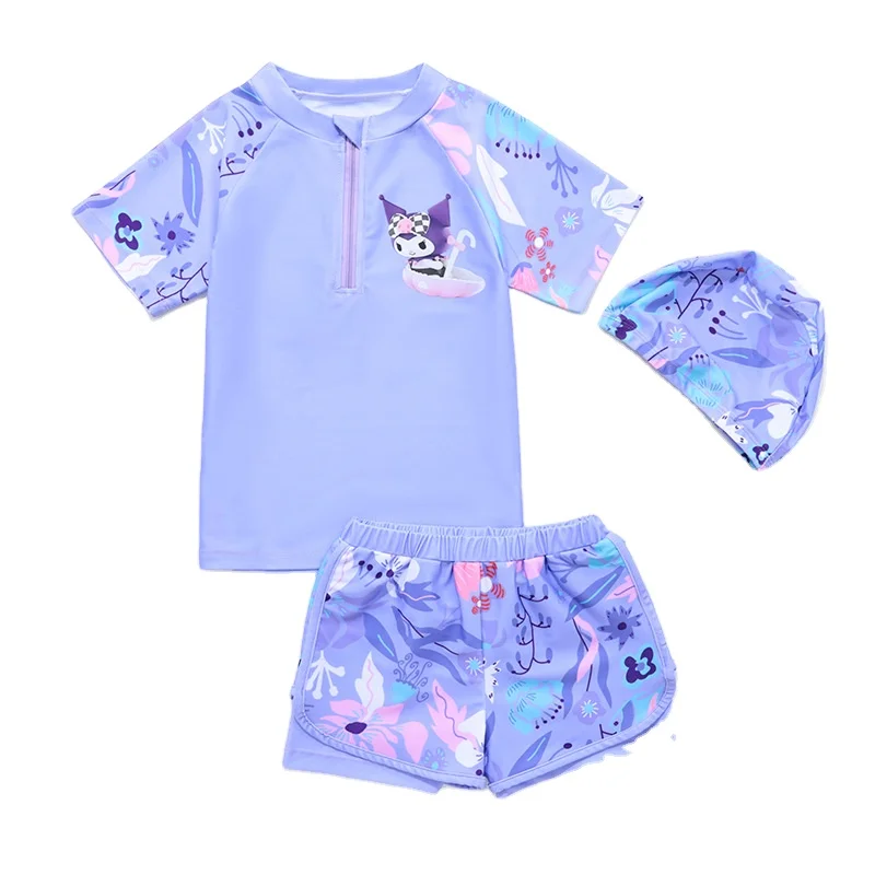 Kids Swimsuit Girls Boy Swimwear Three Pieces Quick Dry Swimsuit