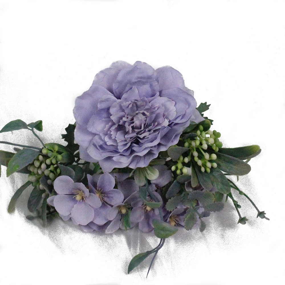 Lusiaflower Silk flowers dusty blue peony wholesale for home and shop decoration