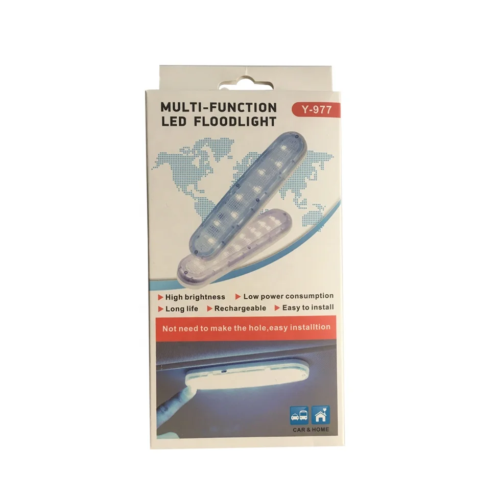 stickable multi-function blue/white led lighting stickers ABS car accessories