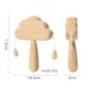 Wholesale Natural Additive Free Wooden Cloud Shape Sound Baby Toys Rattle for Infants and Newborns