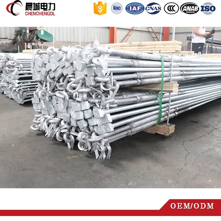 Manufactured hot dip galvanized Hot forged steel  Stay Rod with factory direct price