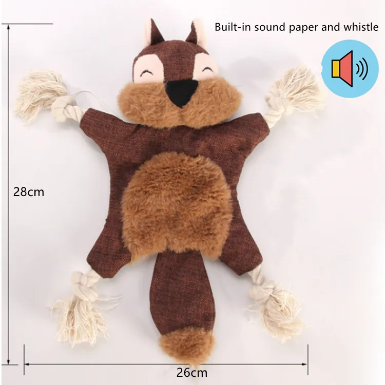 Wholesale fancy puppy interactive plush soft toy lovely Talking chew rope dog