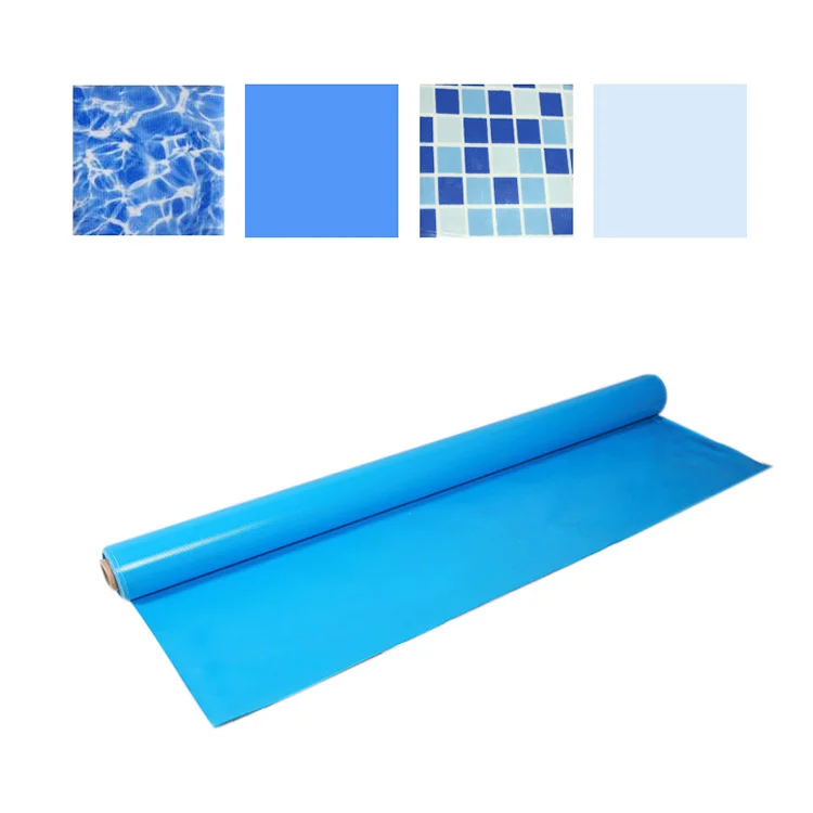 Wholesale Factory Anti-UV Reinforced Ocean Blue 1.5mm Thickness PVC Custom Swimming Pool  Liner