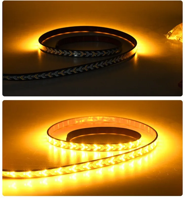 12V 48inch/60inch Car Brake Turn Light Warning Signal Flexible LED Strip Rear Tail Running Reverse Double Flash Lights Red