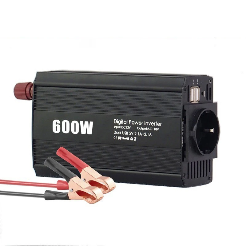 600W Инвертор двойной usb автомобильный инвертирующий усилитель мощности конвертер AC110V/220V