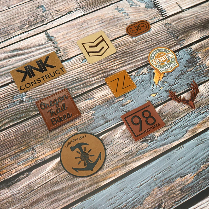 Clothing Label Jeans Garment Accessories Label Logo Tag Leather Patches for Clothing Metal Custom Brand Leather Label