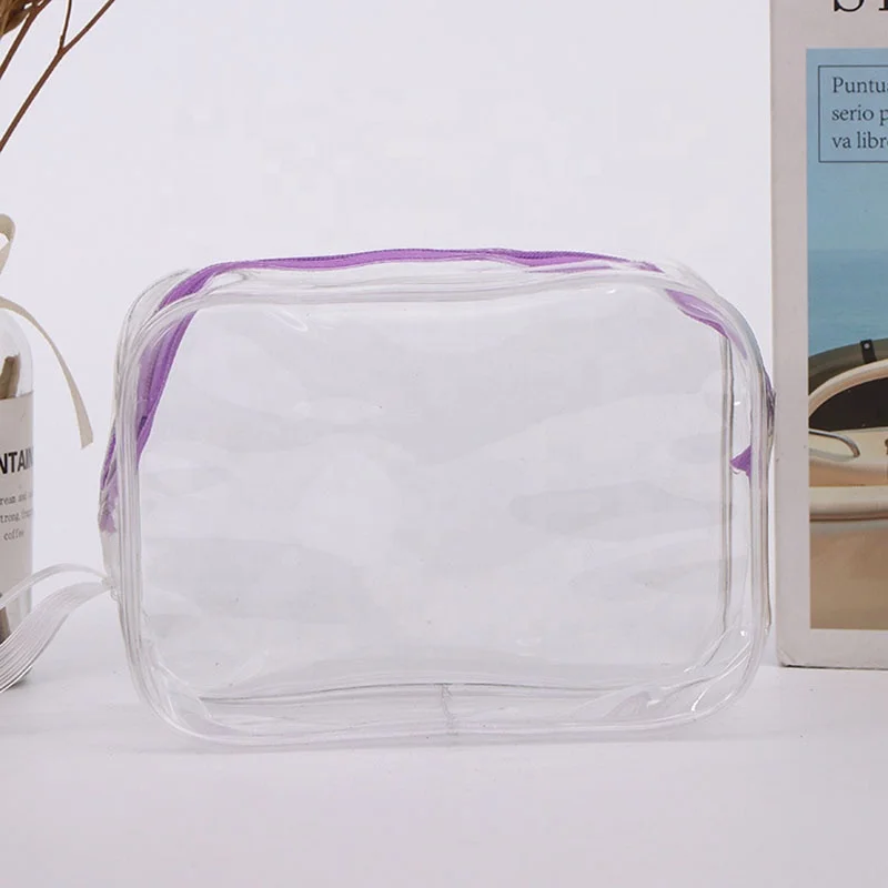 Оптовая продажа прозрачные сумки для хранения из ПВХ на молнии модные водонепроницаемые маленькие и большие игрушек с леопардовым узором