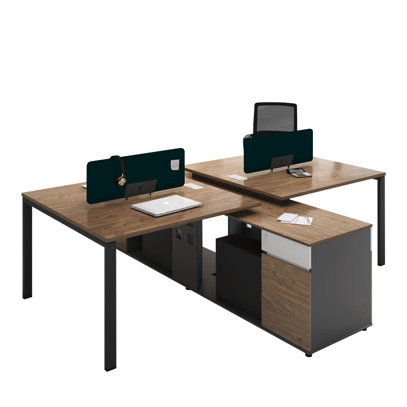 Modern design low partition 2 seater workstation/panel office table desk for 2 people/4 people