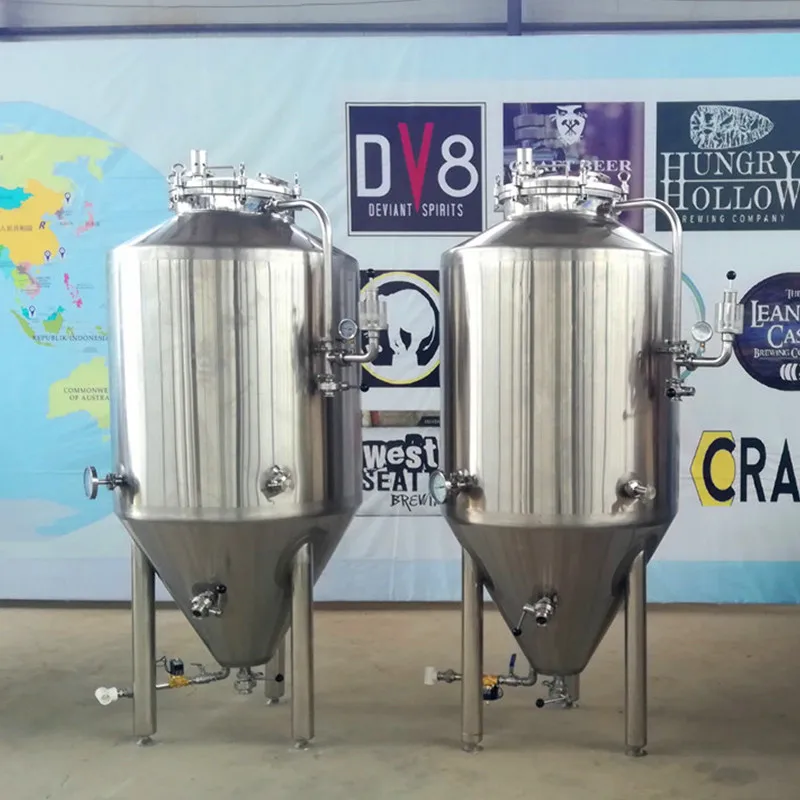 Beer fermentor 100L 200L 300L 400L jacketed unitank for beer nano brewery