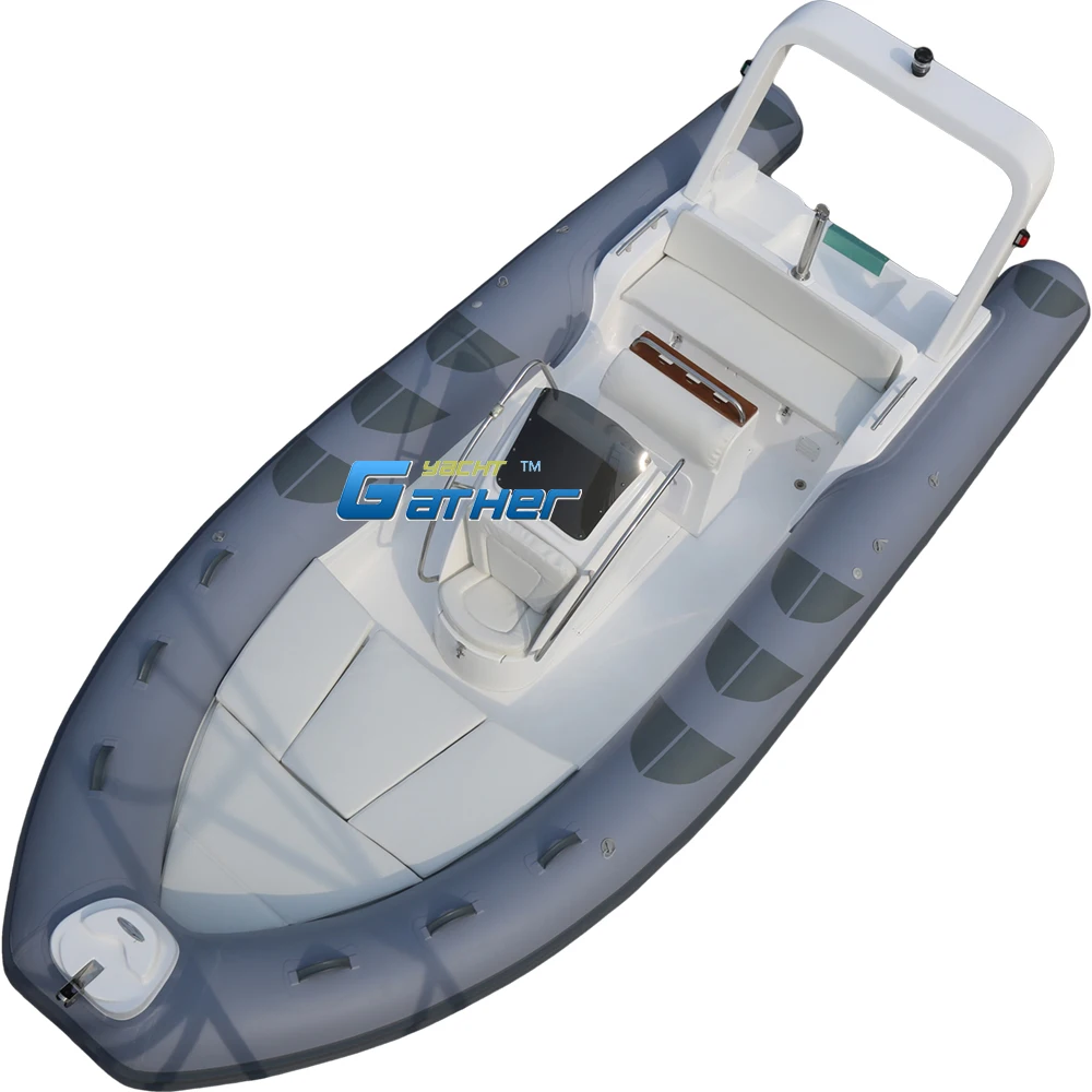 China RIB600 6m Sport RIB Boat Fiberglass Material for Outdoor Fishing Surfing on Lakes and Rivers