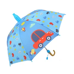 Customized 2022 Popular Kids Automatic Open long handle  cartoon  umbrella