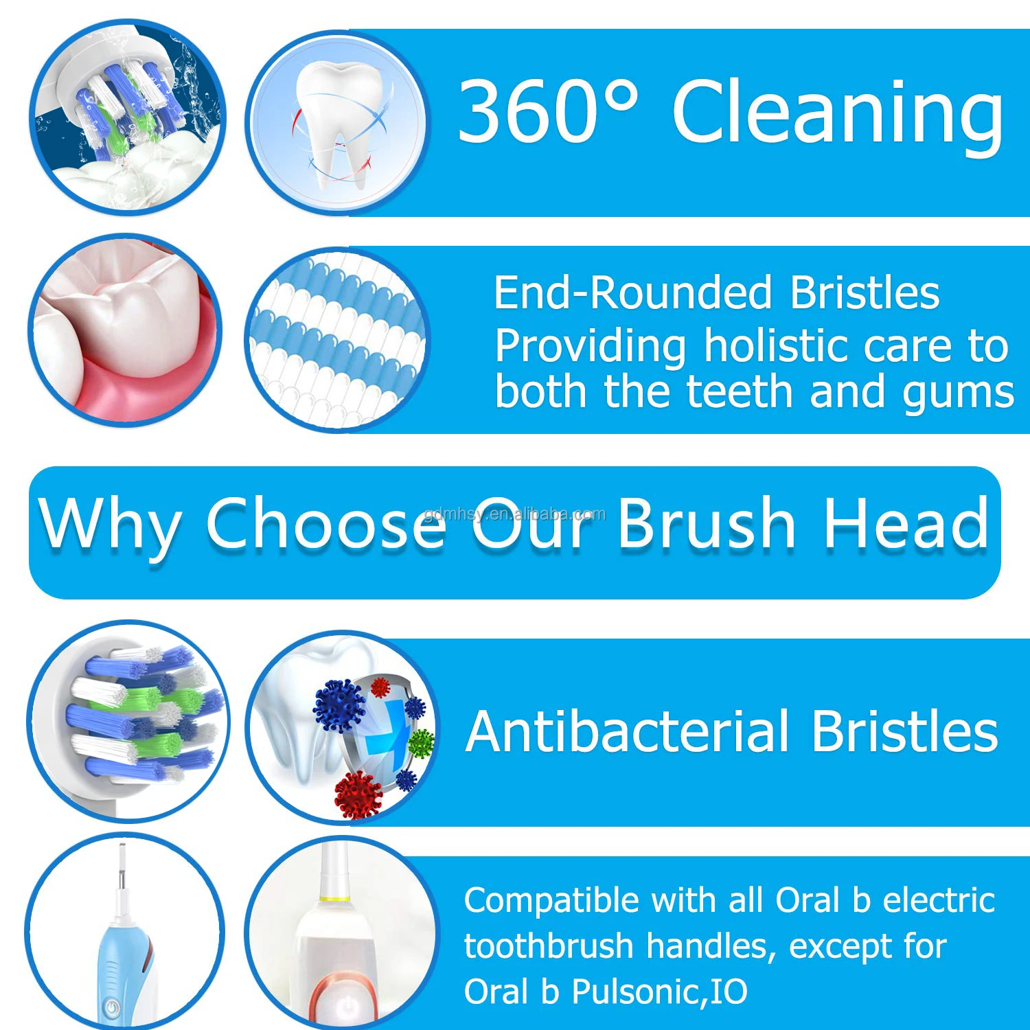 Factory Sale 4 Pcs/Set Replacement Electric Toothbrush Heads Compatible With O ral B Models Toothbrush Heads