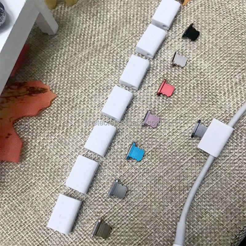 Оптовая продажа чехол для хранения зарядного порта телефона из алюминиевого сплава портативный пылезащитный