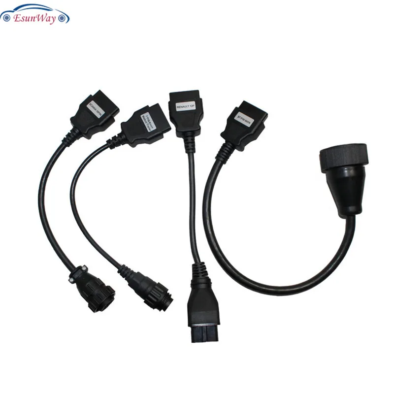 Newest Full Set 8 Truck Cables OBD2 Diagnostic OBD OBDII OBD 2 Connect Cable For TCS CDP Pro