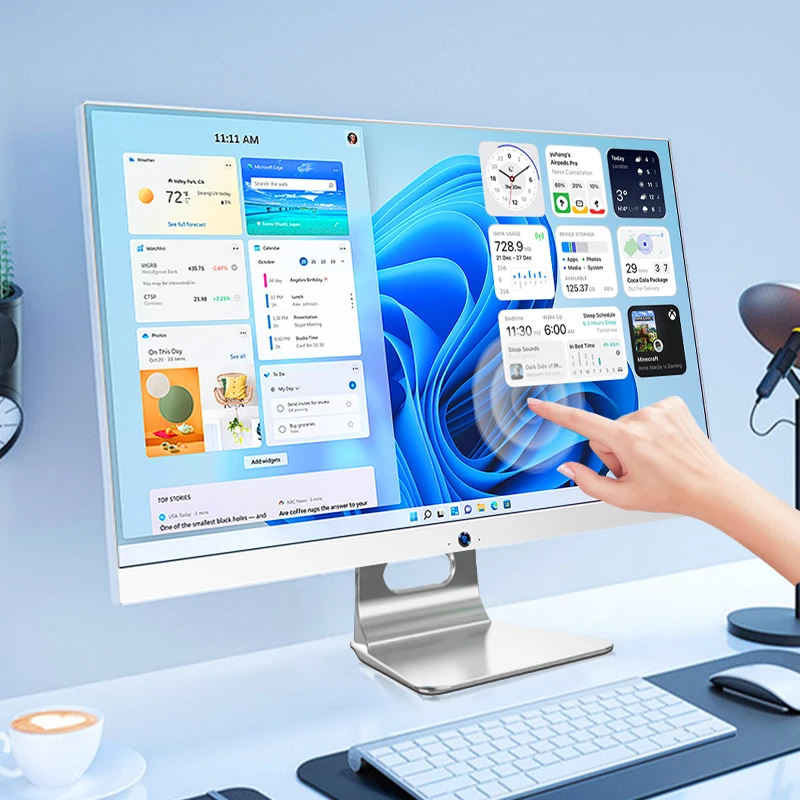 All In One Barebone PC i7 i5 i3 Desktop Computer Cheap 23.8 inch 8G 16G RAM 256G 512GSSD Gaming All-in-one Pc