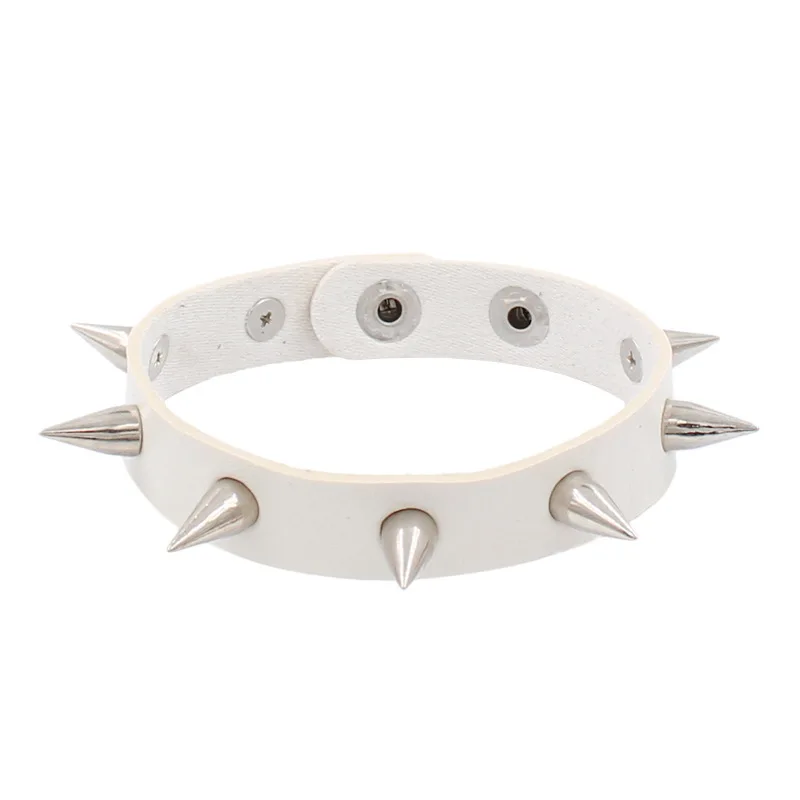 Unique Rivet Stud Wide Cuff Wristband Leather Punk Gothic Rock Bangle Harness Bracelets for Women Men Jewelry