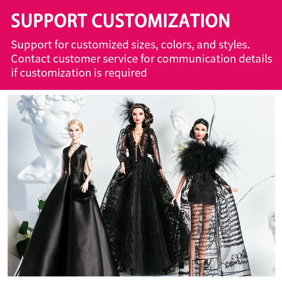 2024 New Trend Fashion Dolls Clothes Wholesale Custom 11.5inch Doll Dress for Dolls