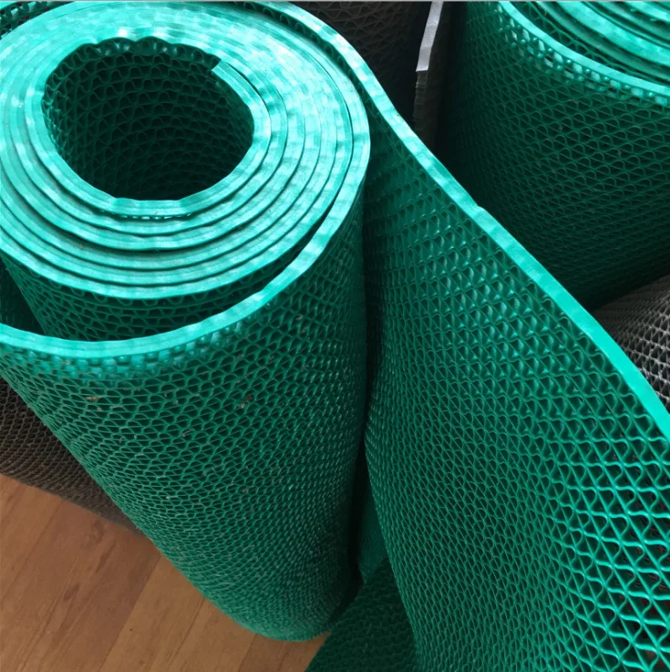 Китайский поставщик полые Напольные Резиновые противоскользящие сетчатые коврики из ПВХ