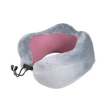 Wholesale Premium fabrics U-Shape Inflatable Ergonomic Inflatable Airplane Neck Support Travel Pillow