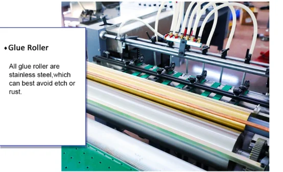 XINWEI  FSJ-650/850A Automatic Manual Feeding Paper Hot Jelly Cold Glue Gluing Machine for Rigid Box Case with 6 Convey Meter