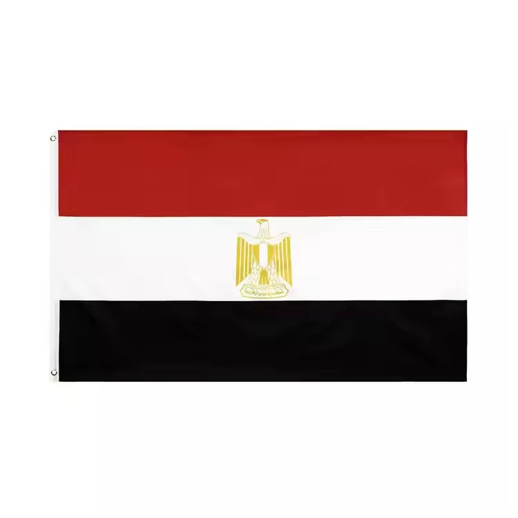 3X5 Ft No MOQ Ready To Ship 100% Polyester Egypt Flag