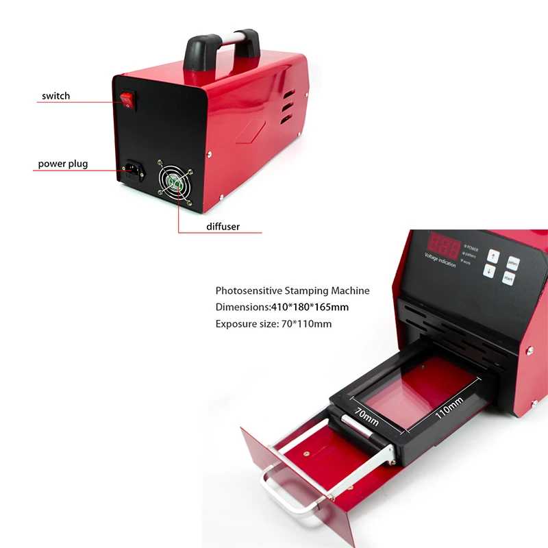 Fully Automatic Flash Self Inking Stamp Seal Maker Rubber Ink Stamp Making Machine Flash Stamp Machines