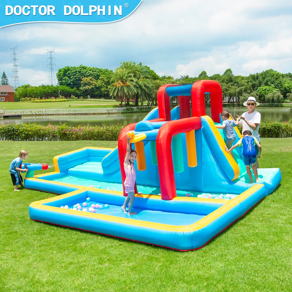 Doctor Dolphin Commercial Outdoor Kid Boxing Bag Inflatable Jumping Castle Bounce House Bouncy Slide
