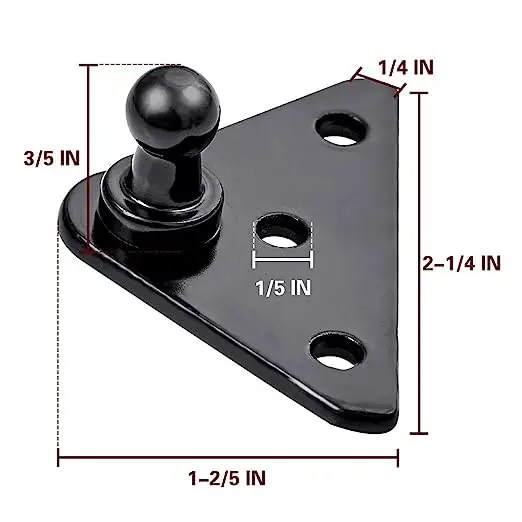 10MM Gas Spring Lift Strut Bracket Ball Stud Black Furniture Cabinet Gas Spring Mounting Bracket for Lift Support Prop